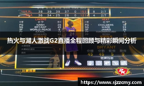 热火与湖人激战G2直播全程回顾与精彩瞬间分析